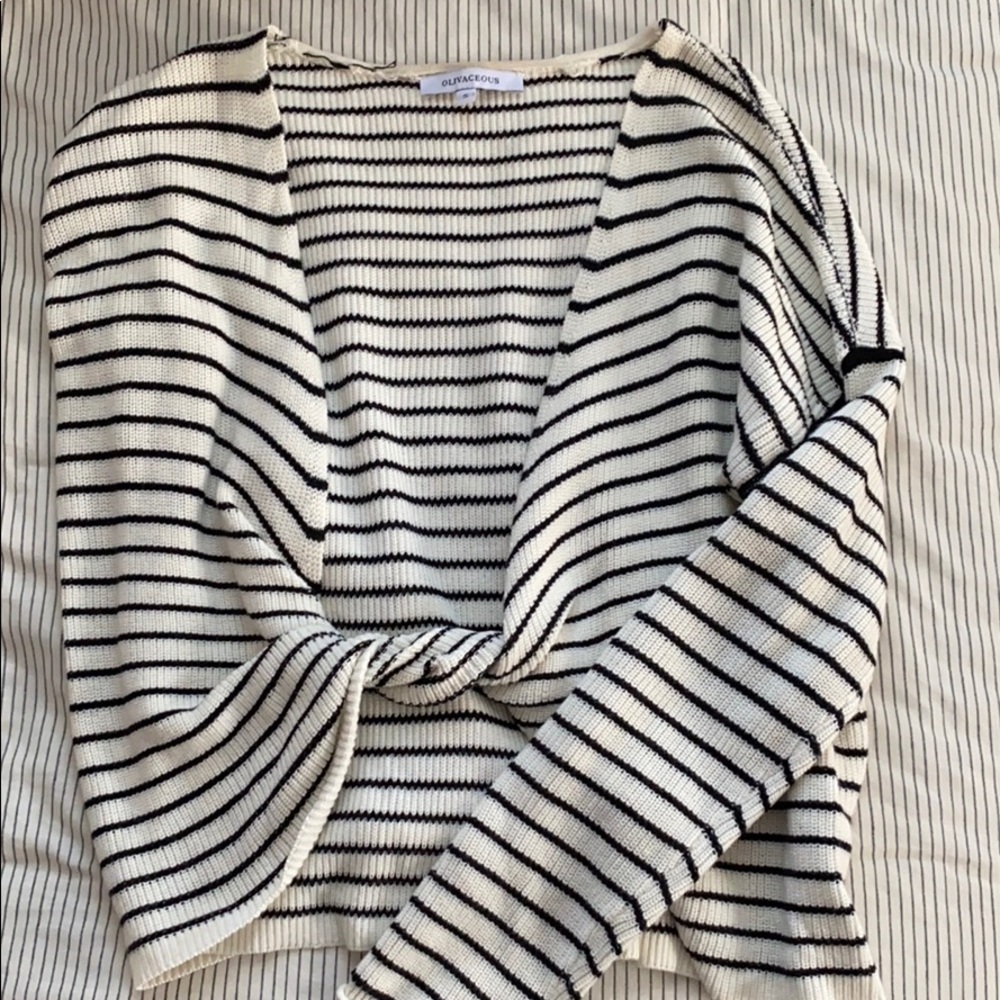 Black and white reversible sweater